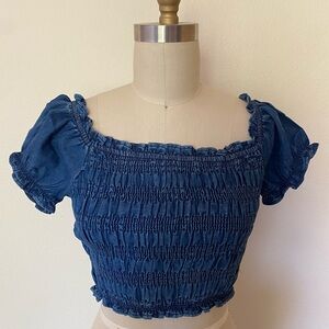 Denim versatile stretchy shirt